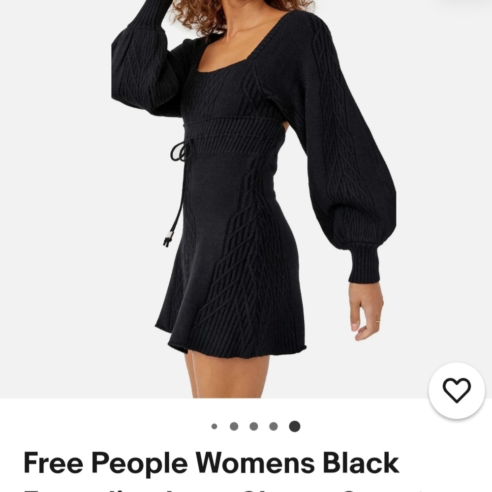 Free People Women's Black Knit Dress